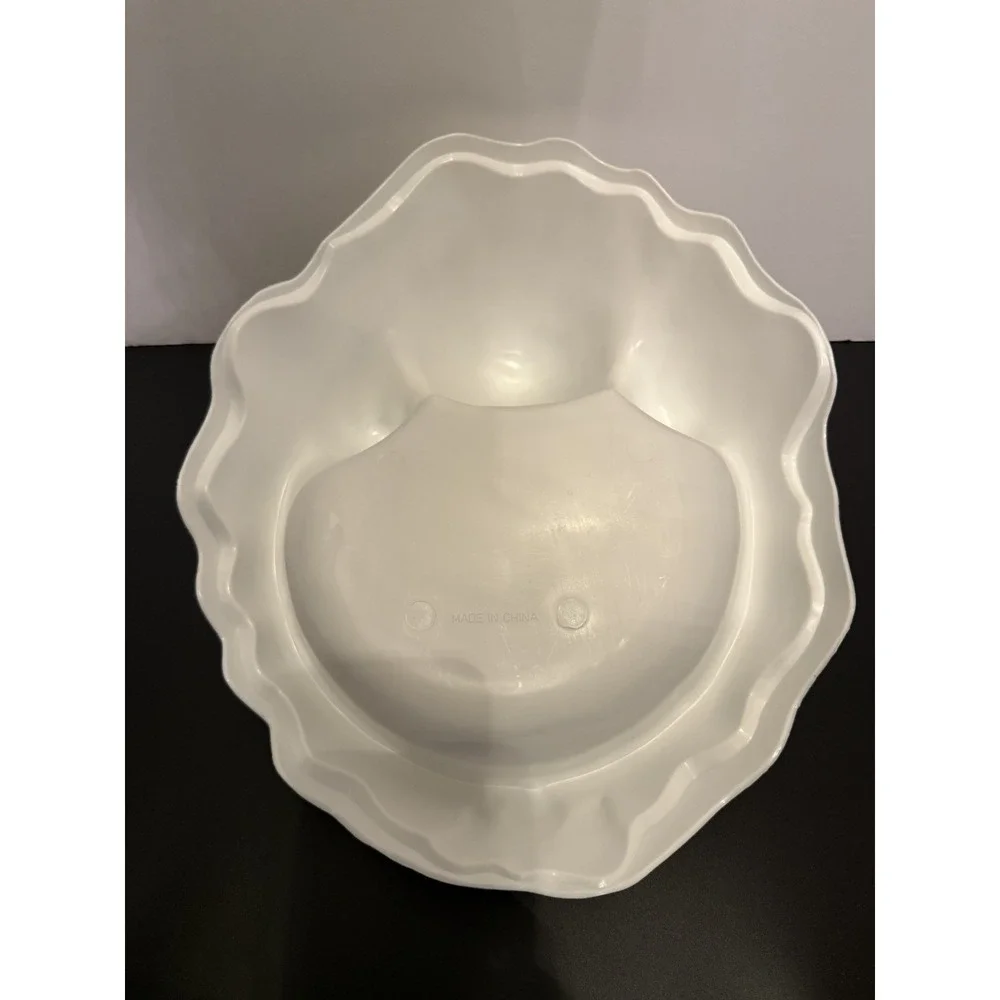 Halloween Candy Dish Bowl Molded White‎ Ghost Shape VTG